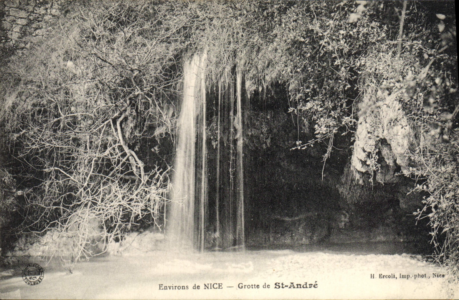 VINTAGE POSTCARD Surroundings of Nice Cave of St Andre