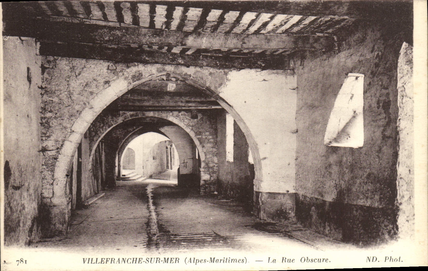 CPA Villefranche Sur Mer La Rue Obscure