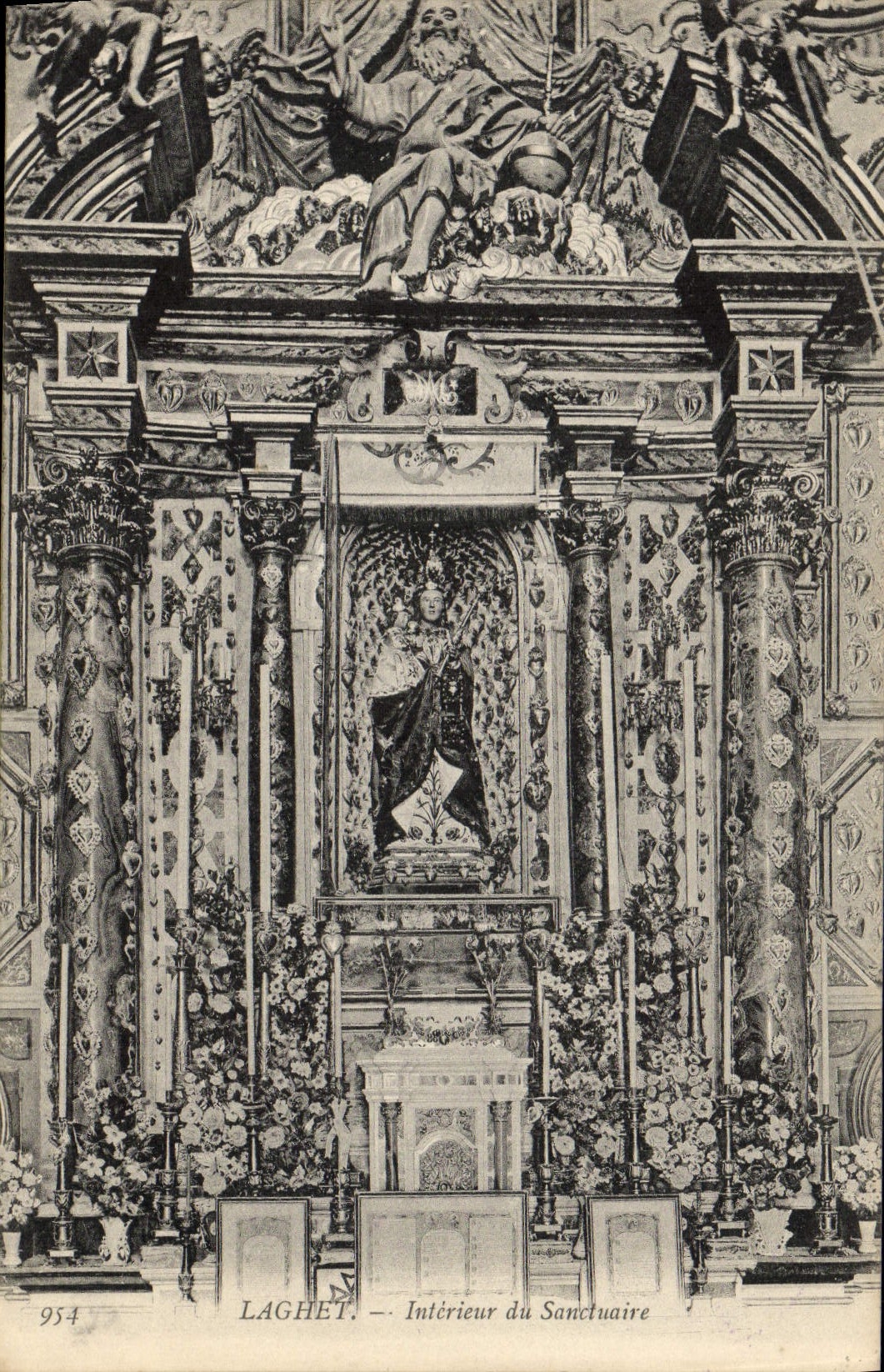 CPA Laghet Interieur du Sanctuaire Vierge