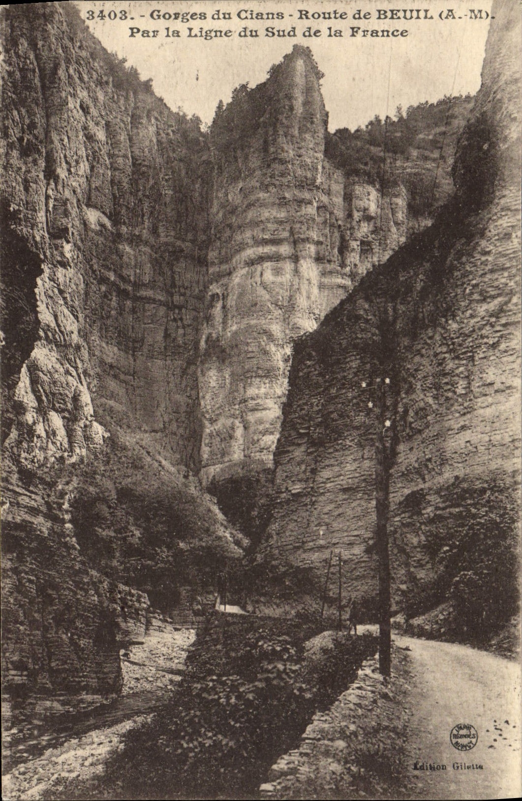 CPA Gorges du Cians Route de Beuil Par la Ligne du Sud de la France