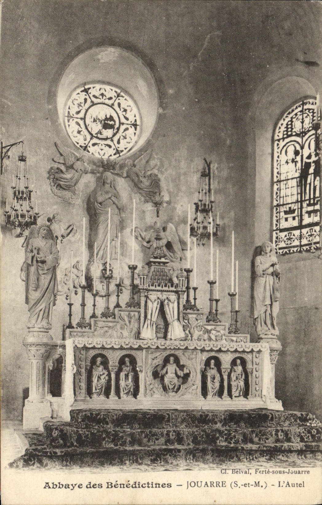 VINTAGE POSTCARD Abbey of Benedictines Jouarre the furnace bridge