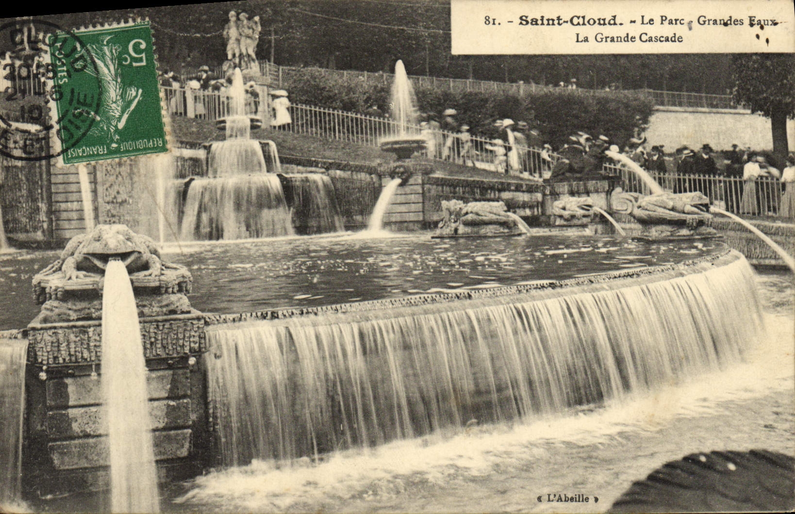 CPA Saint Cloud Le Parc Grandes Eaux La Grande Cascade
