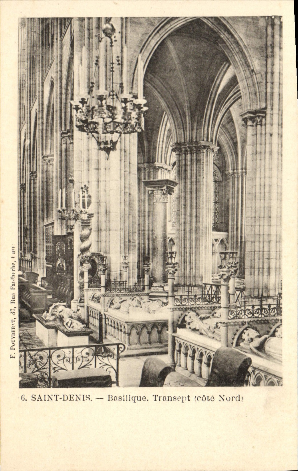 VINTAGE POSTCARD Saint Denis Basilique Transpt dimensions Northern