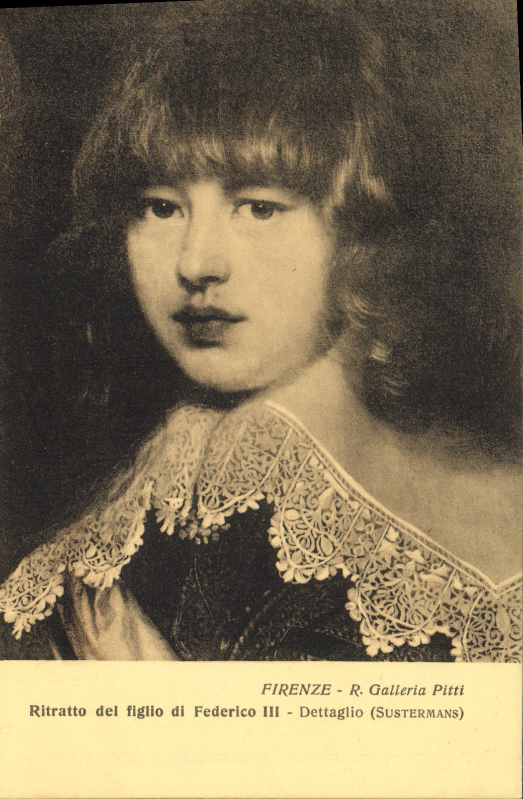 Di Federico de Firenze Ritratto del Figlio de la POSTAL de la VENDIMIA III Dettaglio Sustermans
