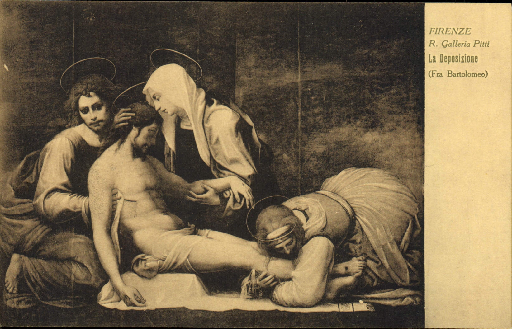 CPA Firenze La Deposizione Fra Bartolomeo Galleria Piti