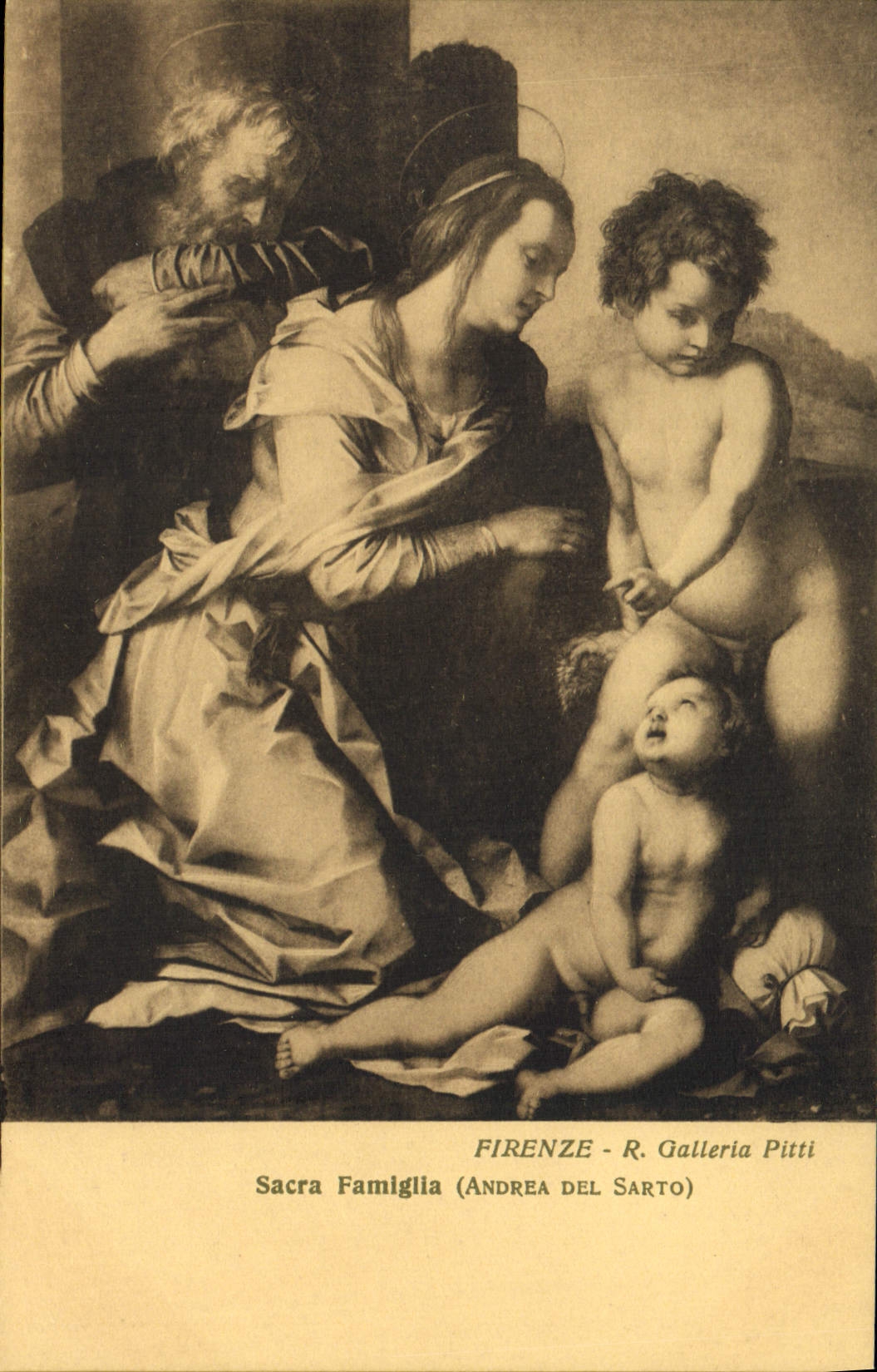 CPA Firenze Sacra Famiglia Andrea del Sarto Galleria Pitti