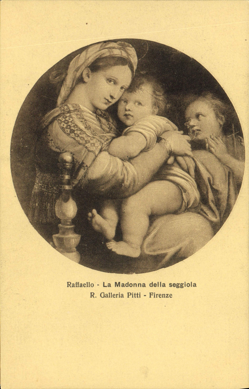 CPA Raffaello La Madonna della Seggiola Firenze Galleria Pitti