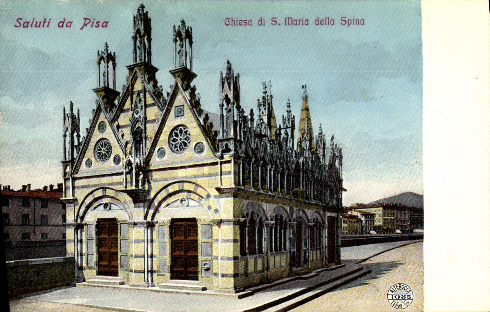 CPA Saluti da Pisa Chiesa di S Maria della Spina