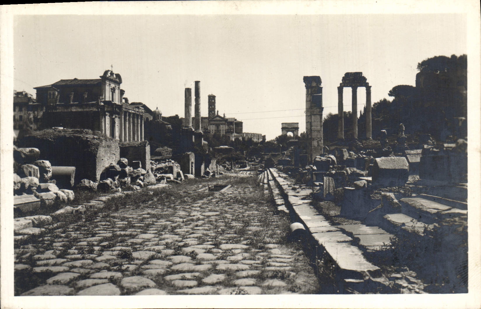 Romano de Roma Foro de la POSTAL de la VENDIMIA vía coronado