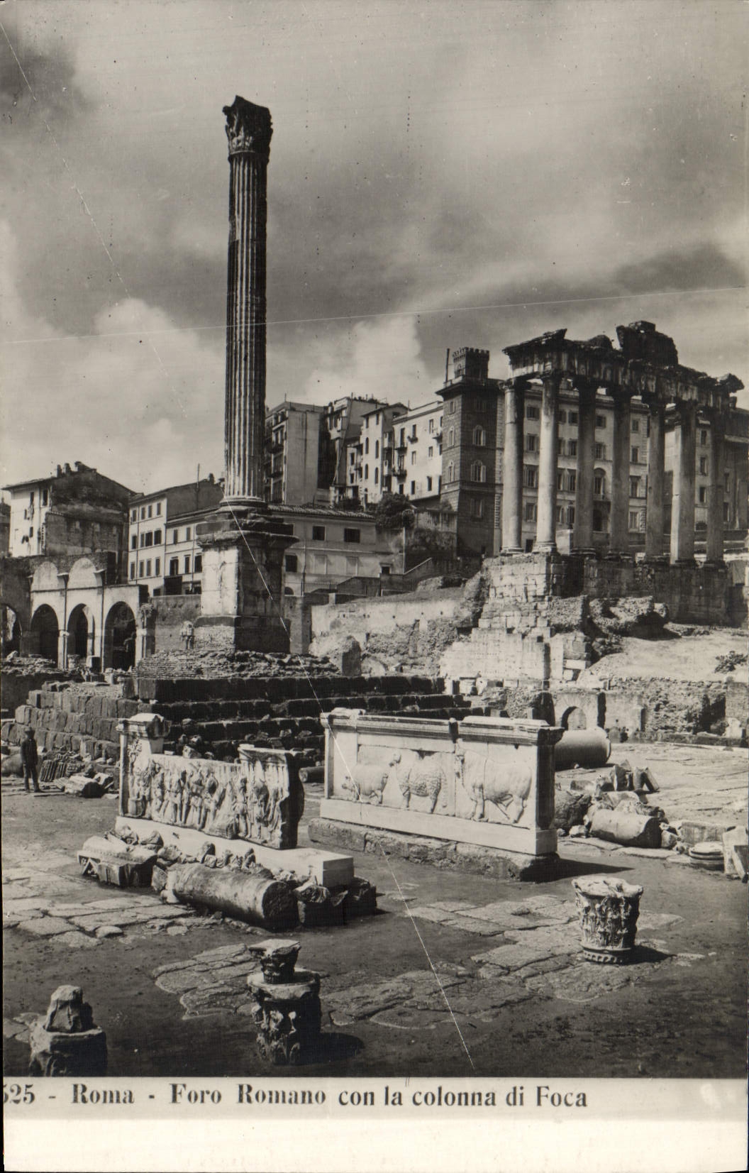 CPA Roma Foro Romano Con La Colonna Di Foca