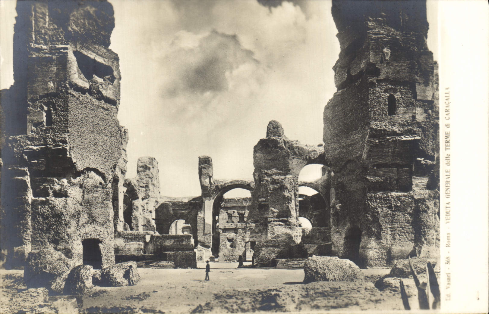 Delle general Term di Caracalla de Roma Veduta de la POSTAL de la VENDIMIA