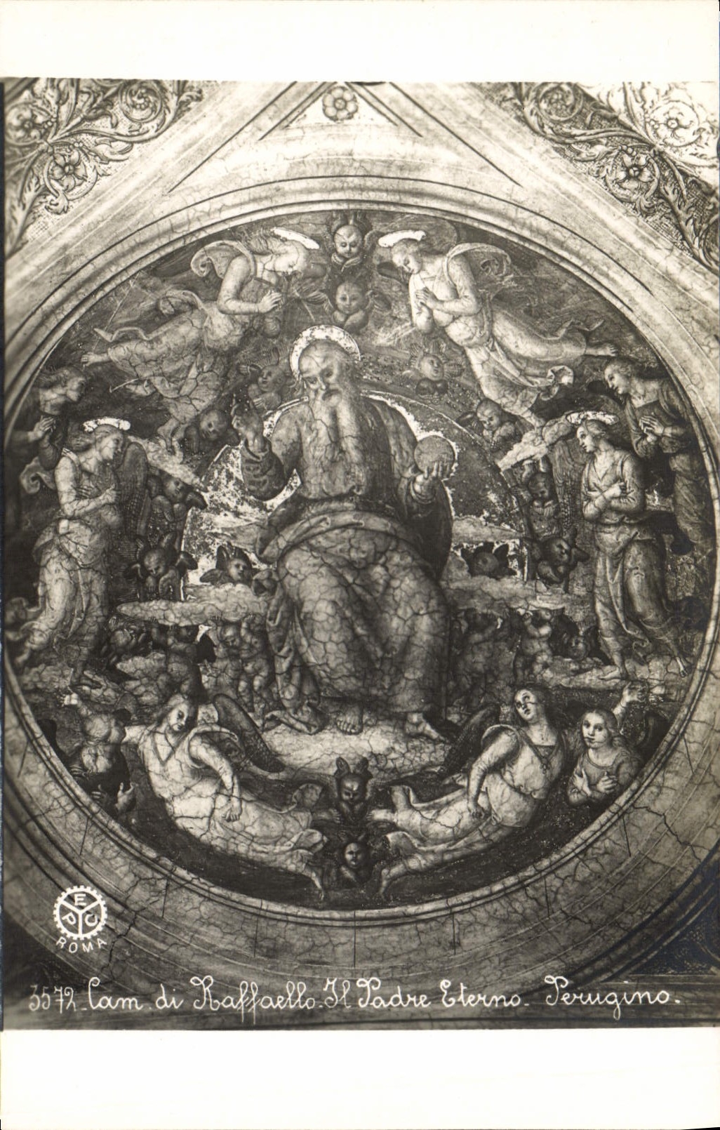 CPA Cam Di Raffaello Padre Eterno Perugino Roma