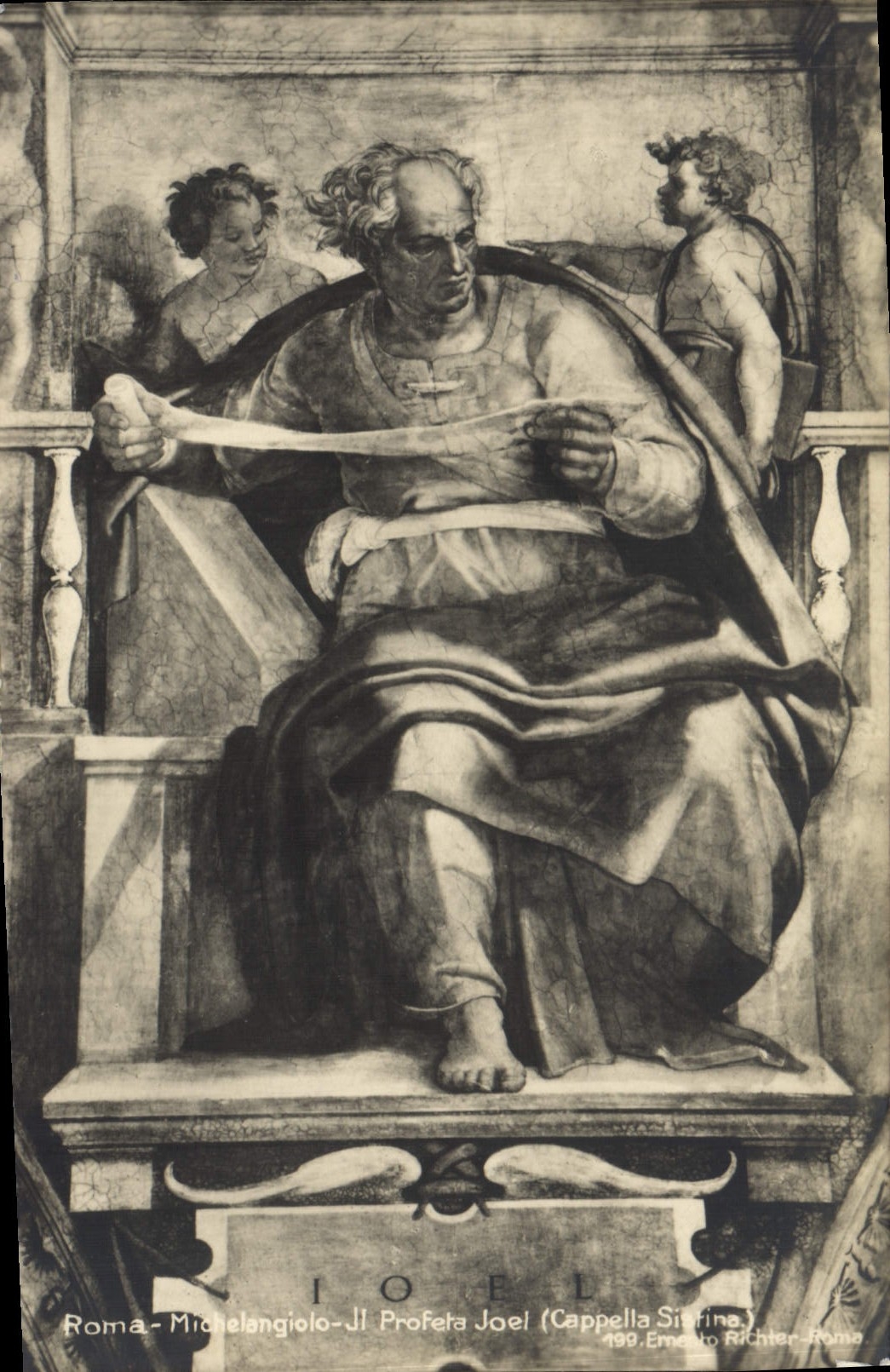 CPA Roma Michelangiolo Il Profeta Joel Cappella Sistina