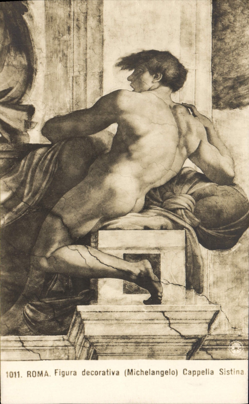 CPA Roma Figura Decorativa Cappella Sistina Michelangelo