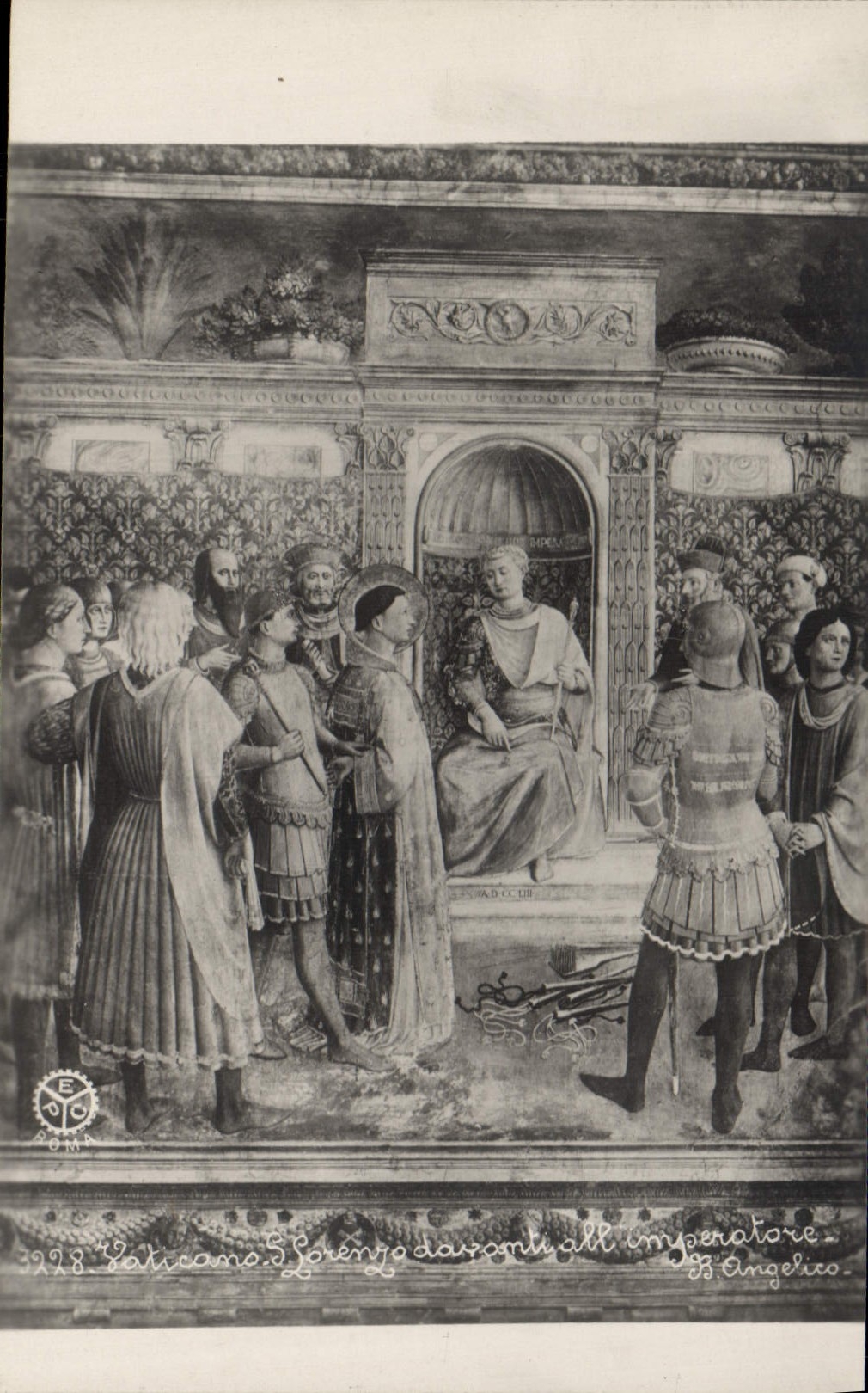Davonti de Vaticano Lorenzo de la POSTAL de la VENDIMIA todo el angelico del imperatore