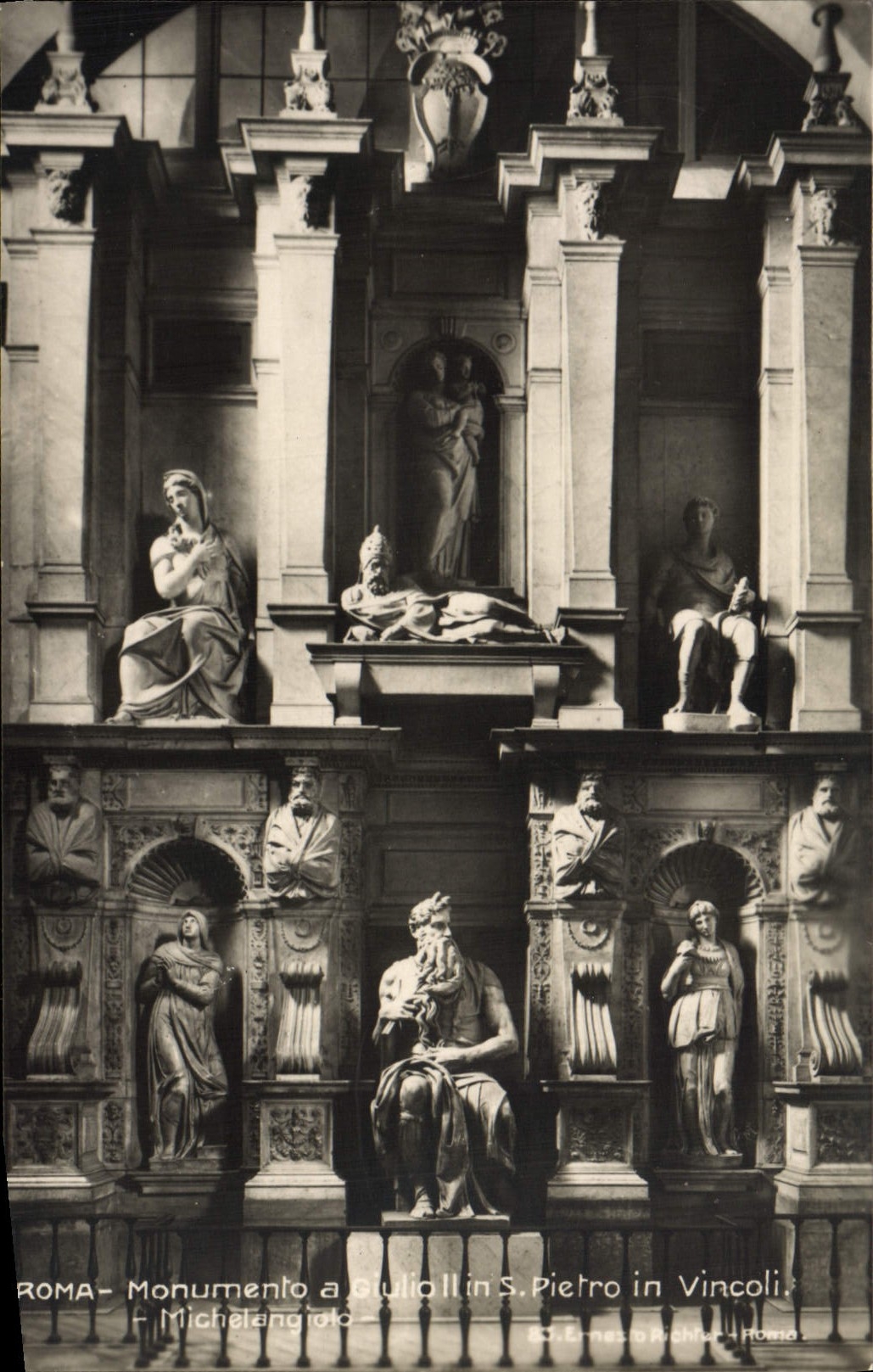 CPA Roma Monumento A Giulio in S pietro in Vincoli Michelangiolo