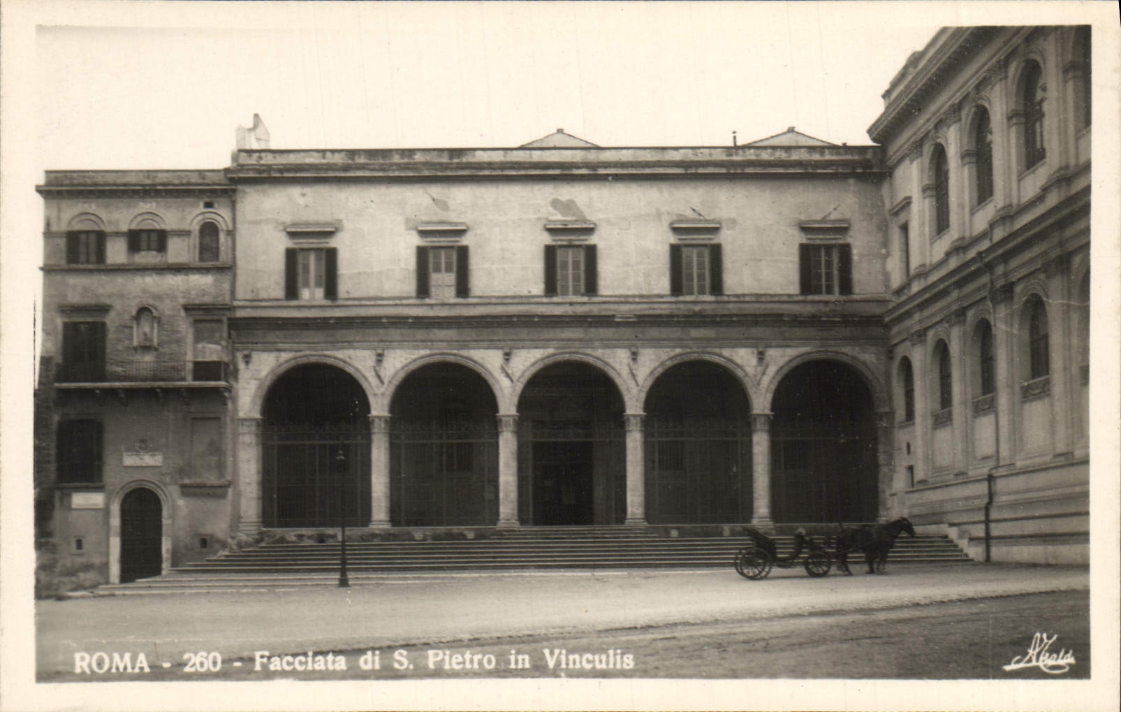 POSTAL Roma Facciata Di S Pirteo de la VENDIMIA en Vinculis