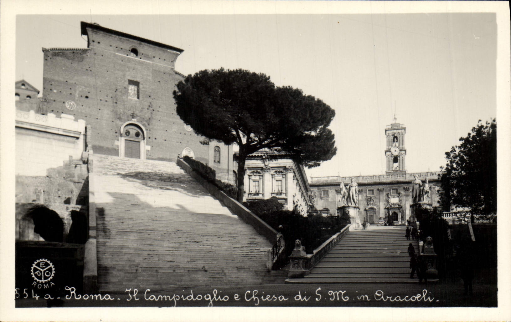 La POSTAL Roma Campidoglio de la VENDIMIA tiene Chiesa Di S M en aracoeli