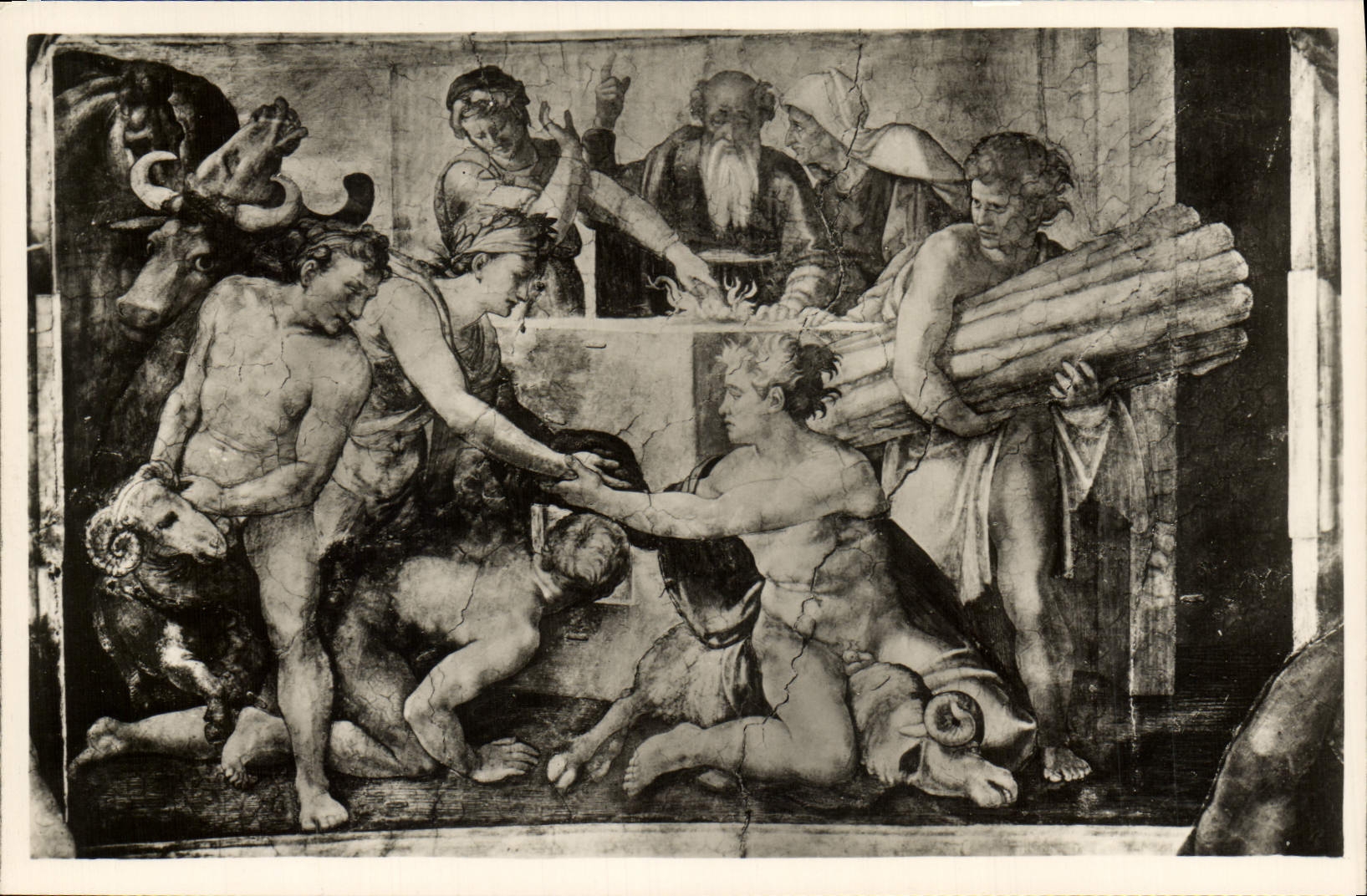 POSTAL Roma Cappella Sistina Sacrificio Di Noah Michelangelo de la VENDIMIA