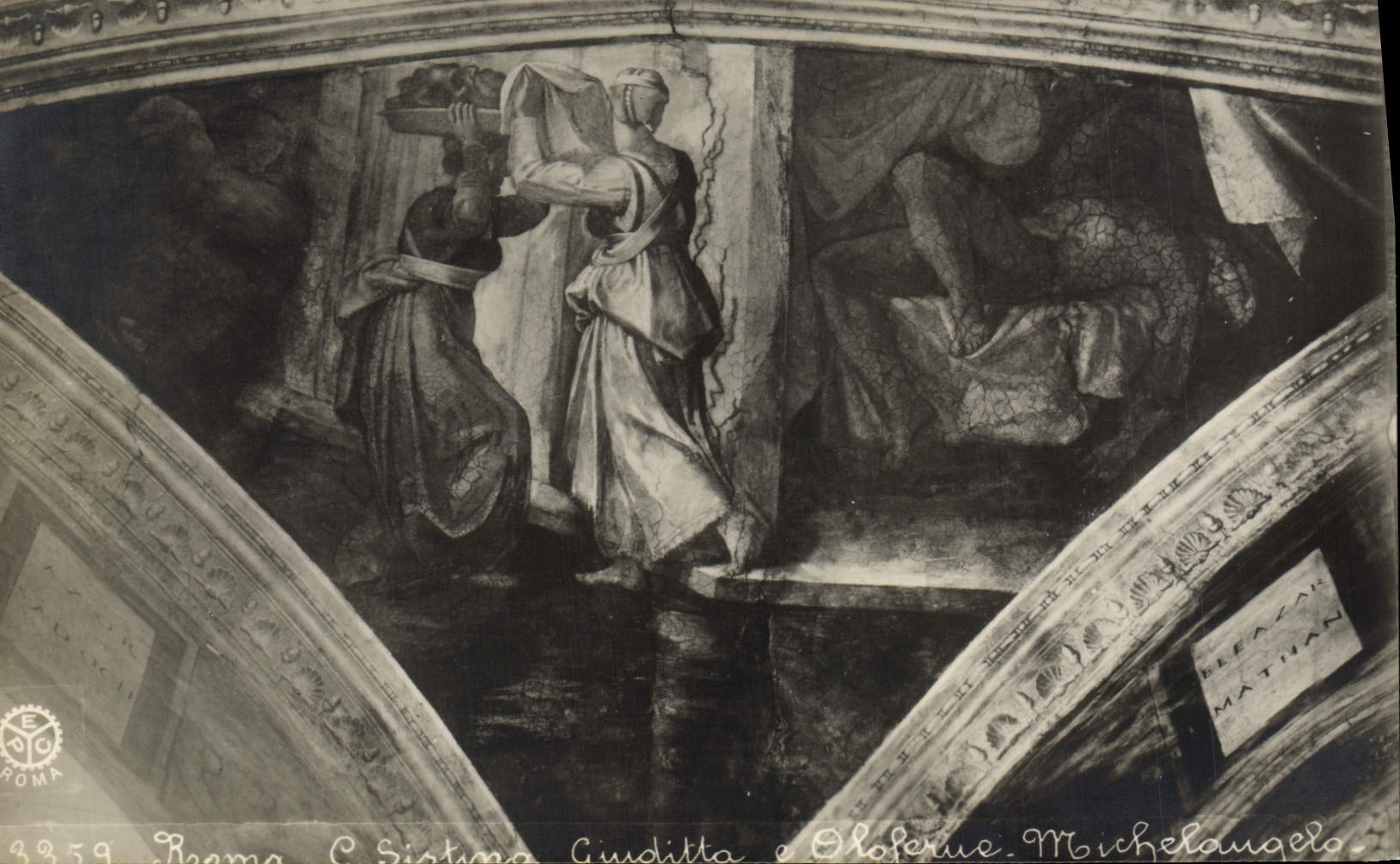 POSTAL Roma Sistina Michelangelo de la VENDIMIA