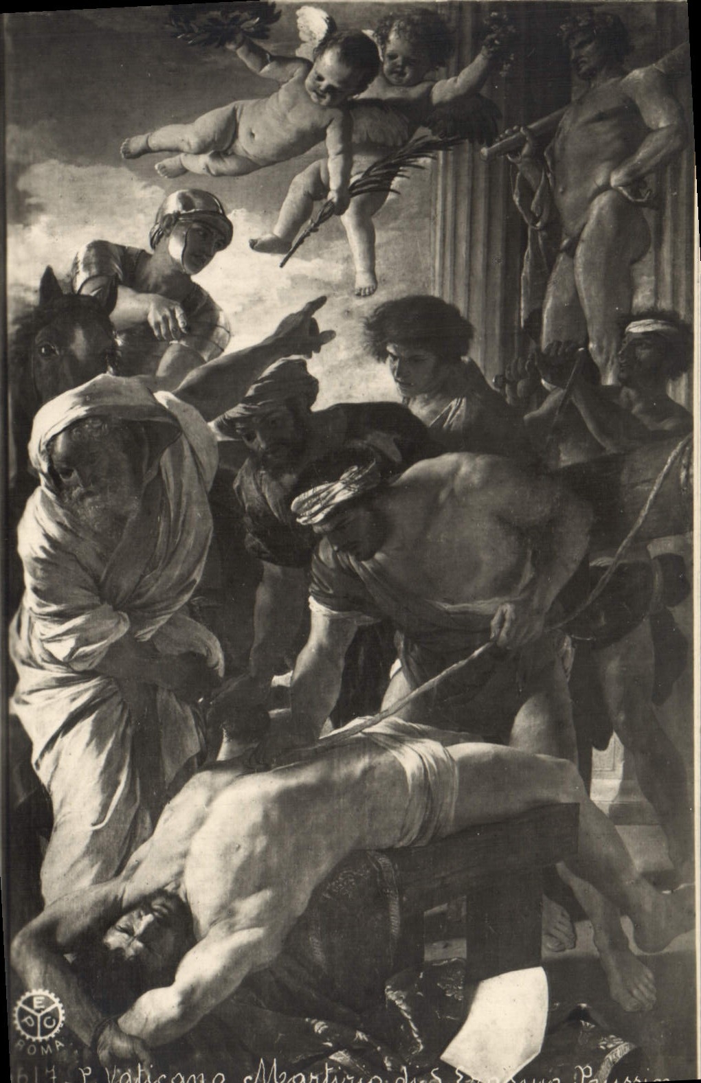 CPA Roma Vaticano Martirio di S Erasnmus Poussin