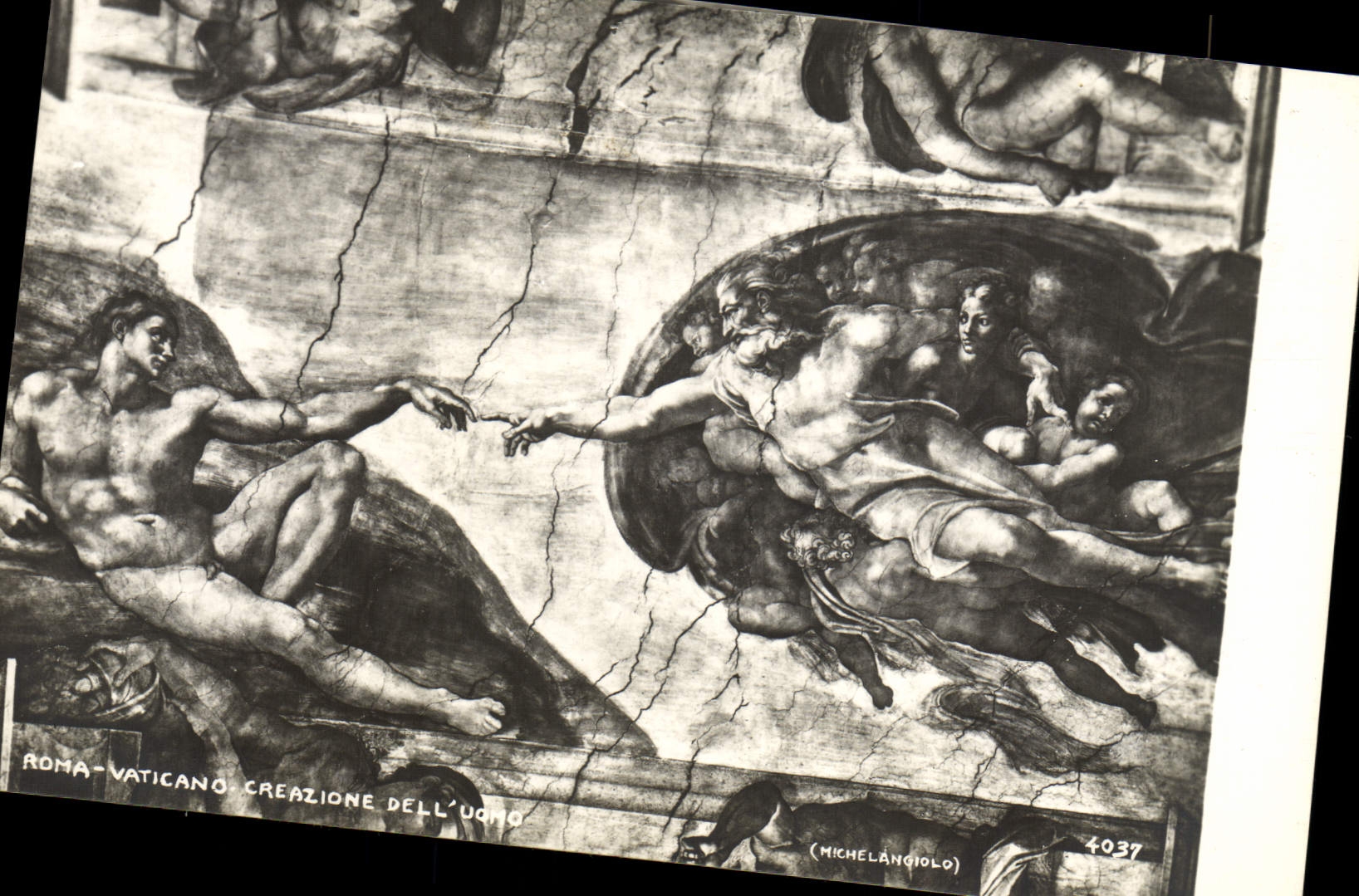 POSTAL Roma Vaticano Creazione LED Uono Michelangelo de la VENDIMIA