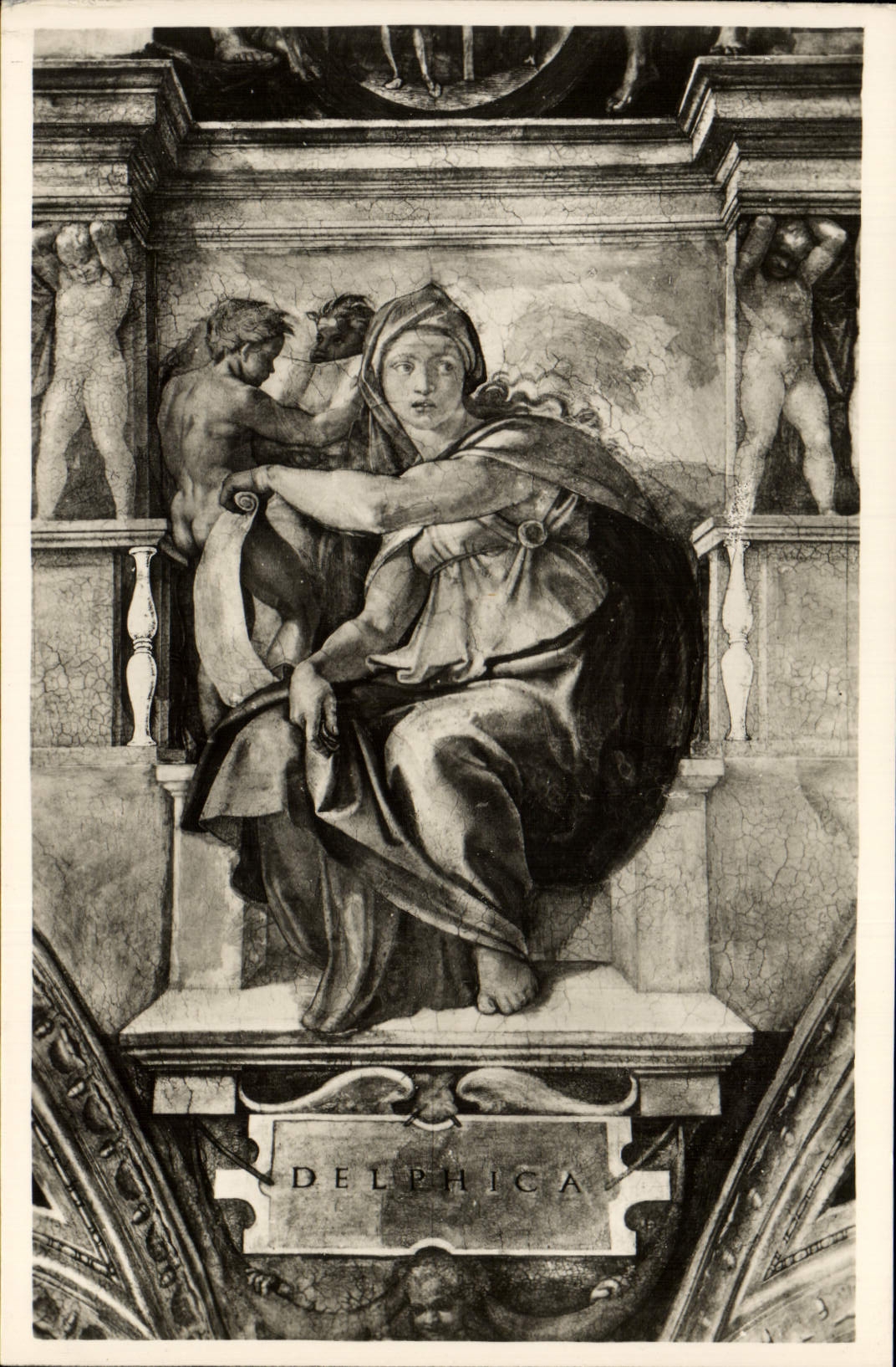 CPA Roma Cappella Sistina Michelangelo Sibilla Deifica