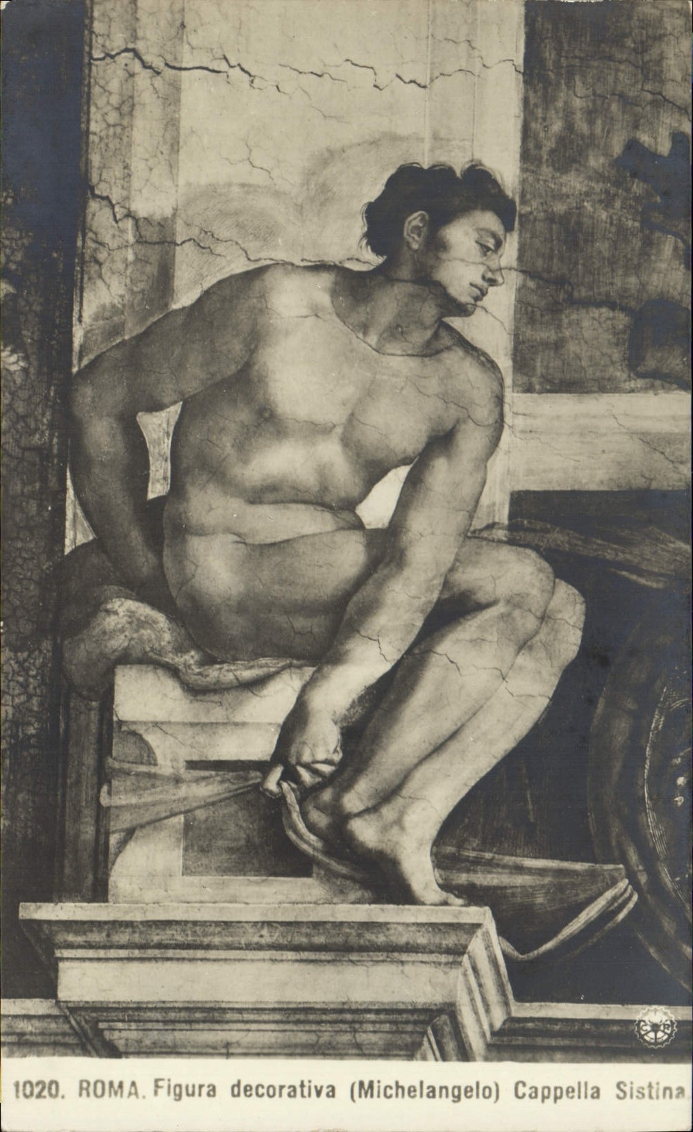 CPA Roma Figura Decorativa Michelangelo Cappella Sistina