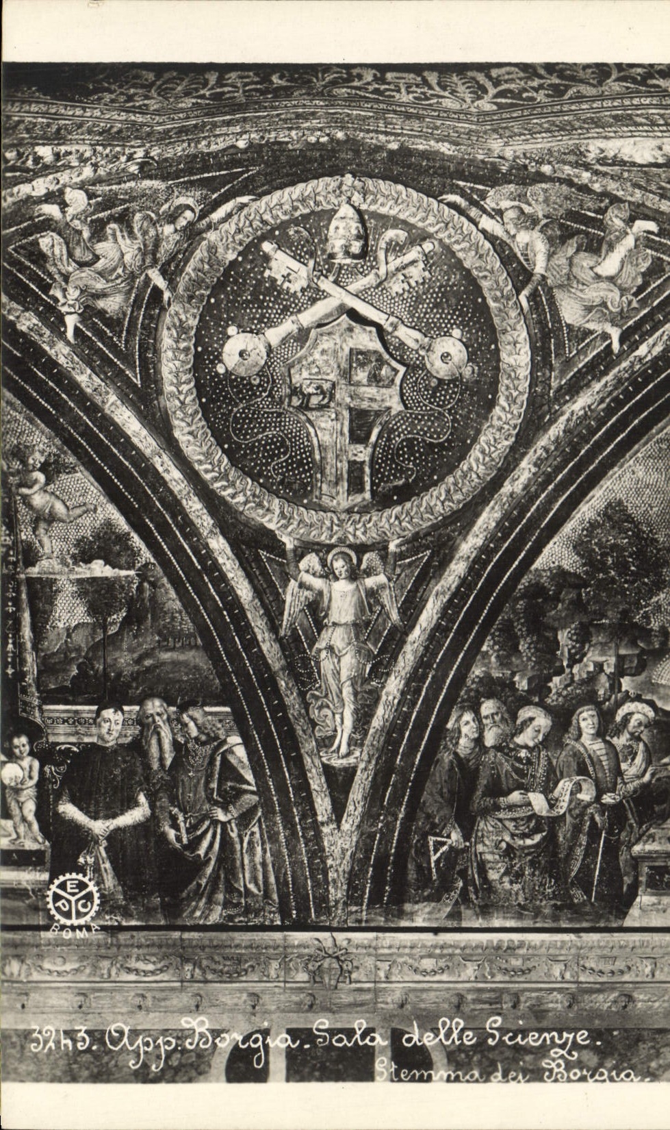 La POSTAL Roma App Borgia de la VENDIMIA saló el della Scienze