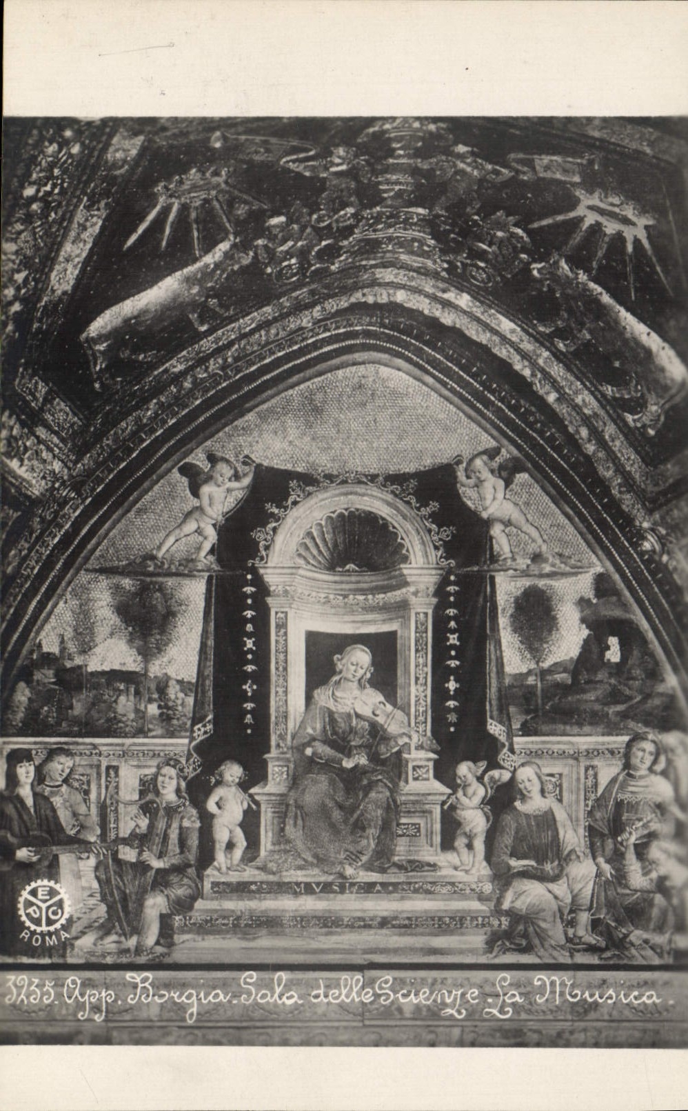 La POSTAL App Borgia de la VENDIMIA saló el delle Scienze el musica