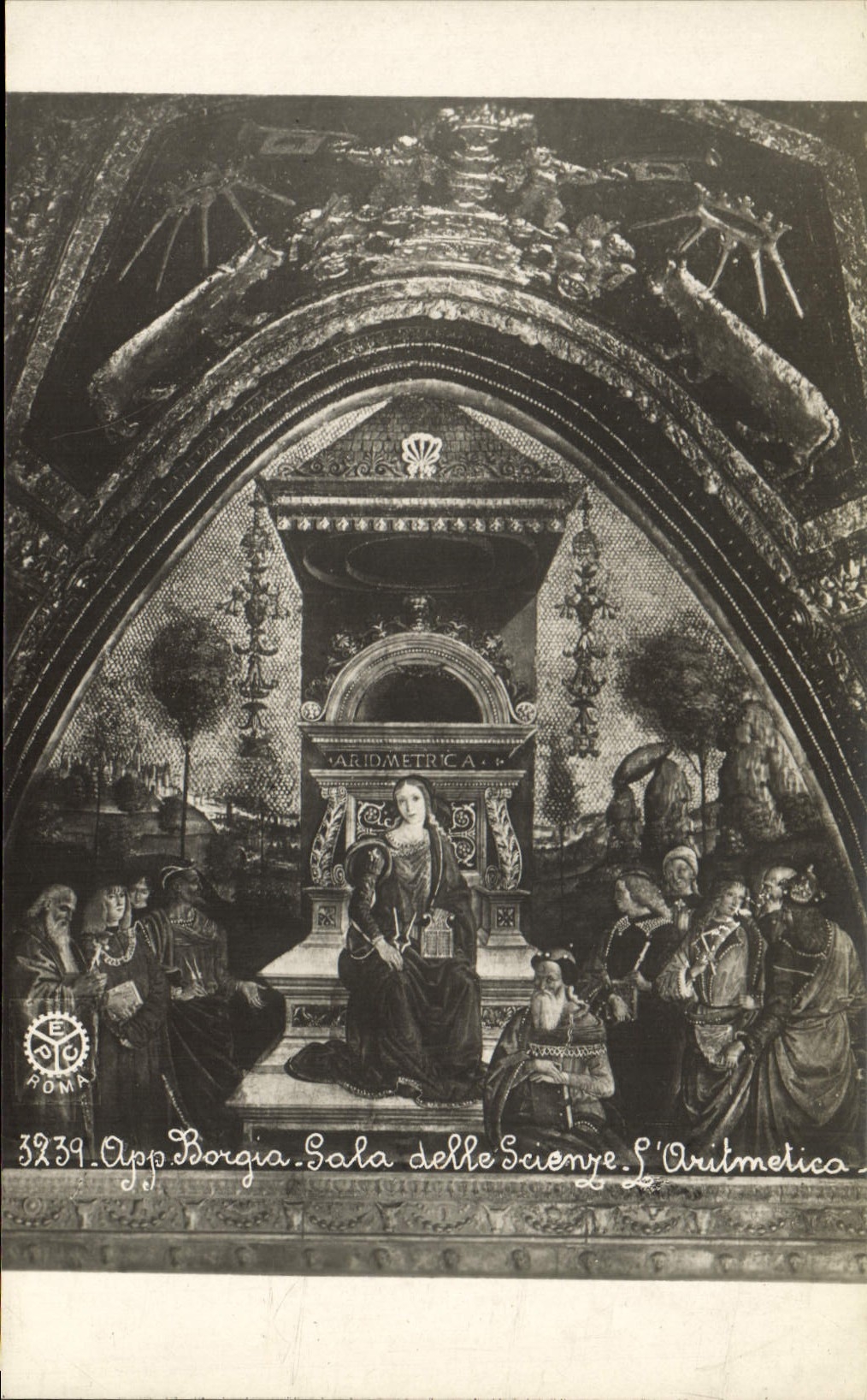 La POSTAL App Borgia de la VENDIMIA saló el delle Scienze el aritmetica