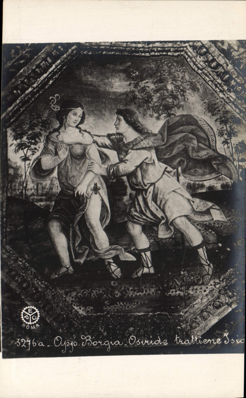 CPA App Borgia Osiride trattiene Isid