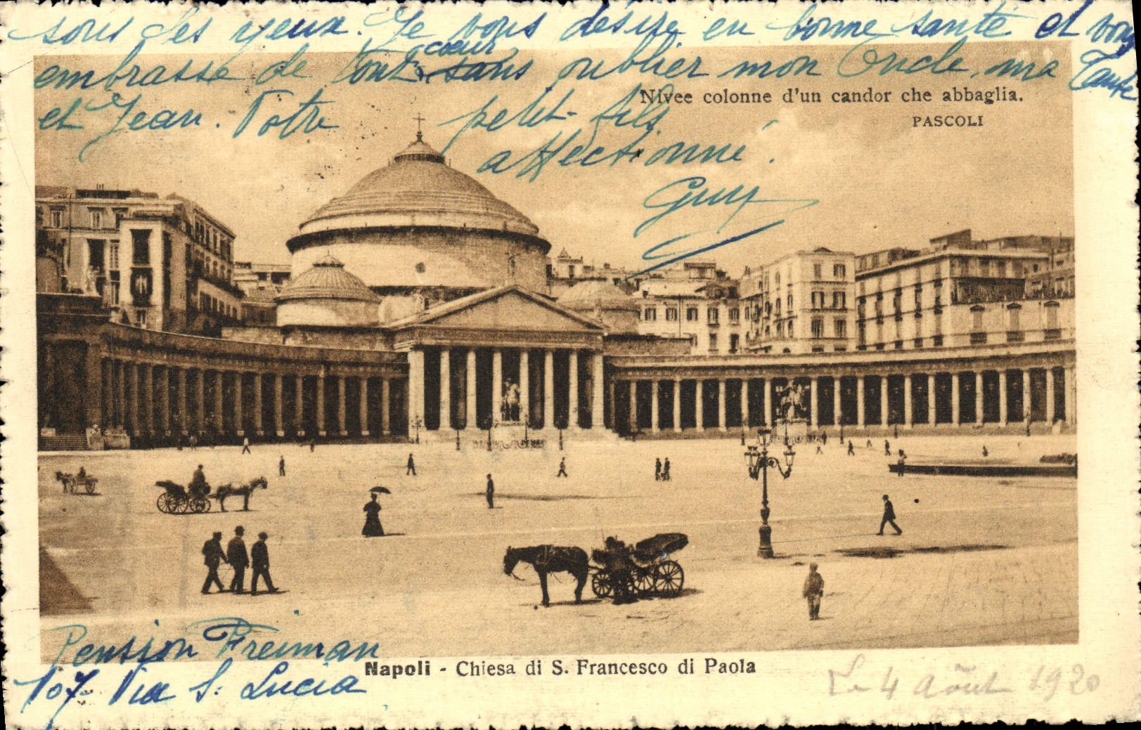 Di Paola de Napoli Chiesa di Francisco de la POSTAL de la VENDIMIA