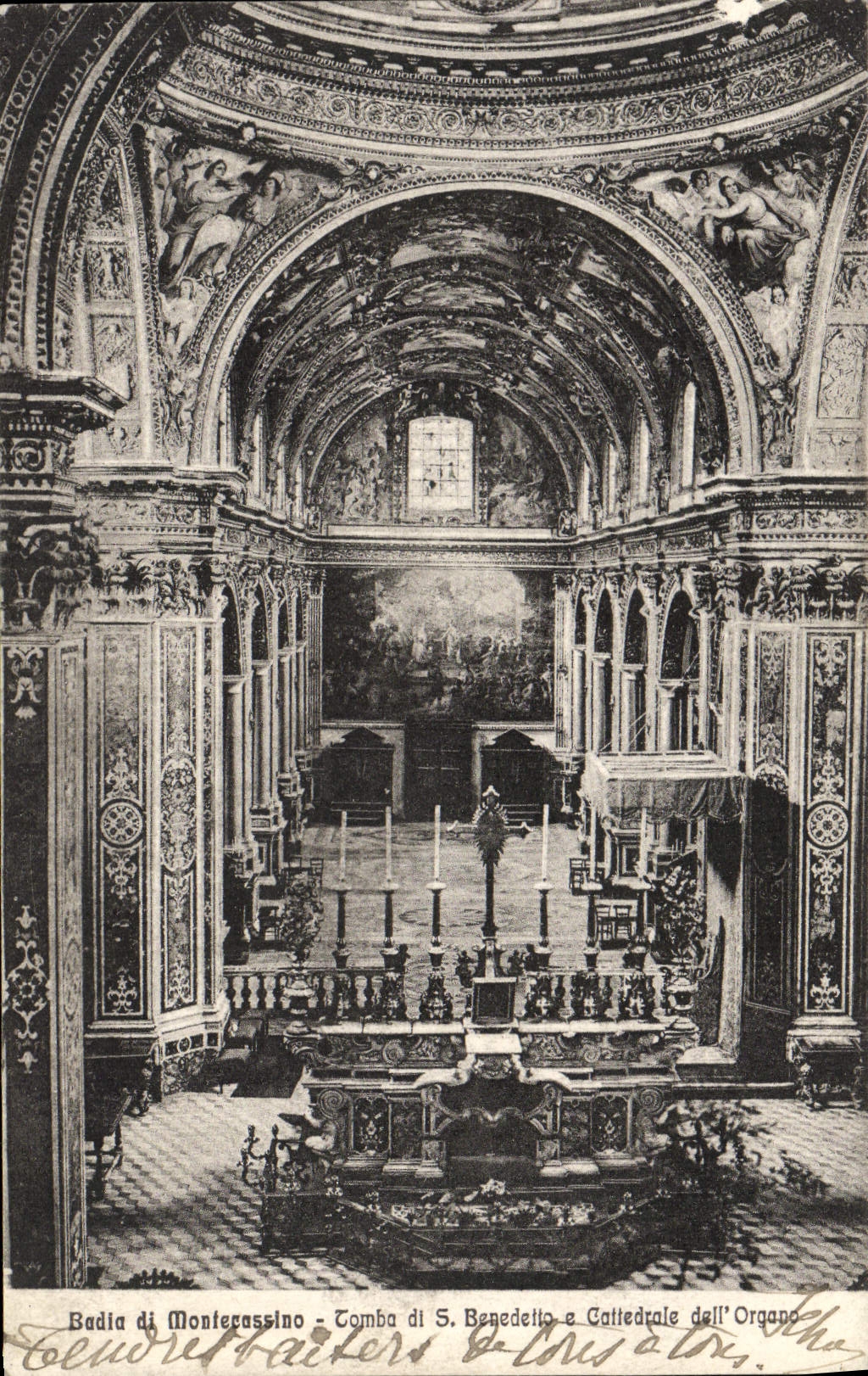 CPA Badia Di Montevassino Tomba Di Benedetto e cattedrale dell Organo