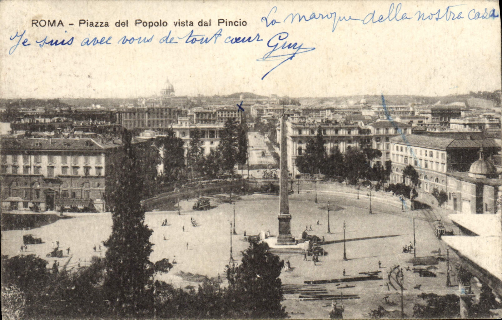 CPA Roma Piazza del Popolo Vista dal Pincio