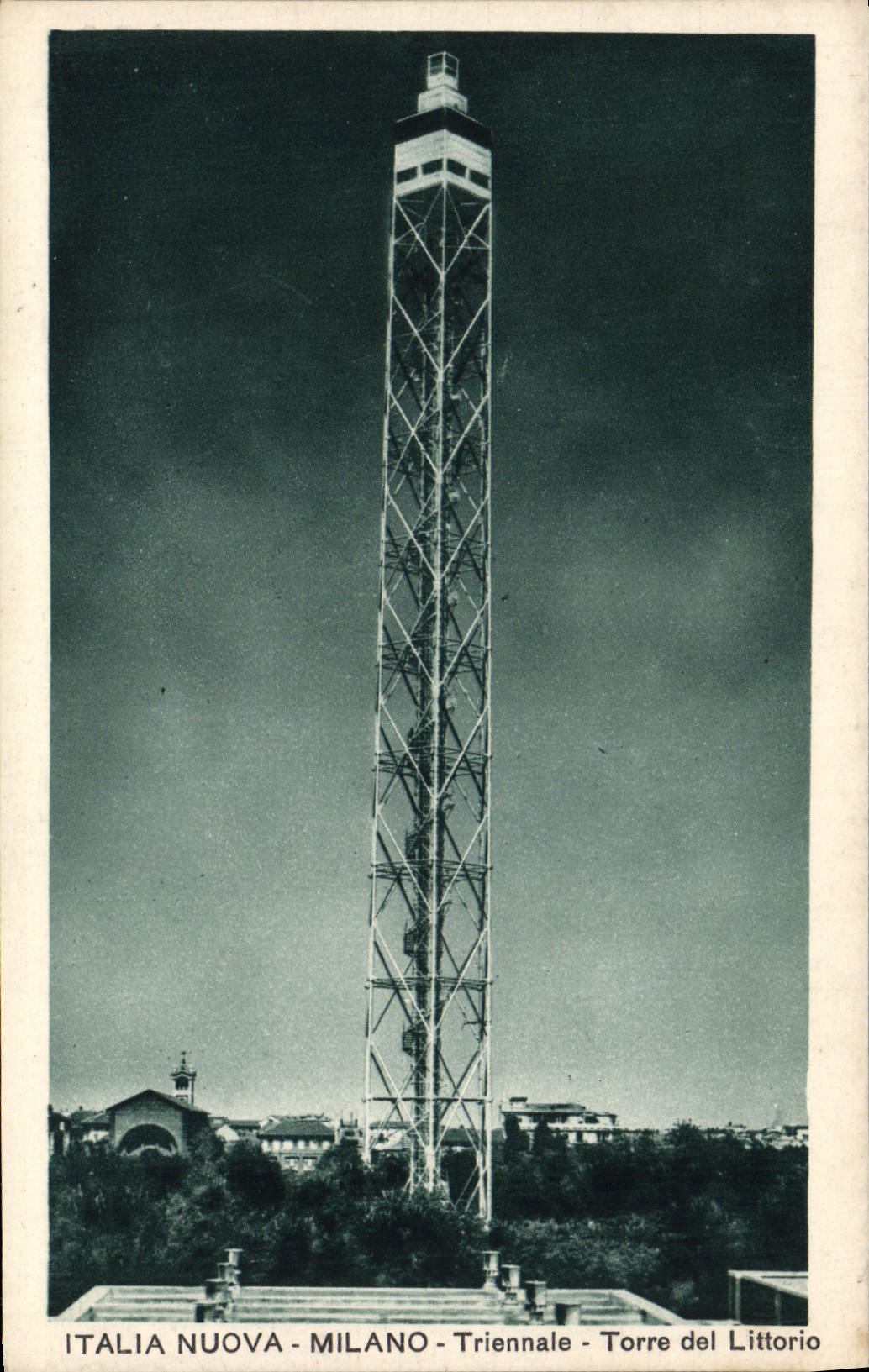 CPA Milano Trennale Torre del Littorio Pastiglie Valda