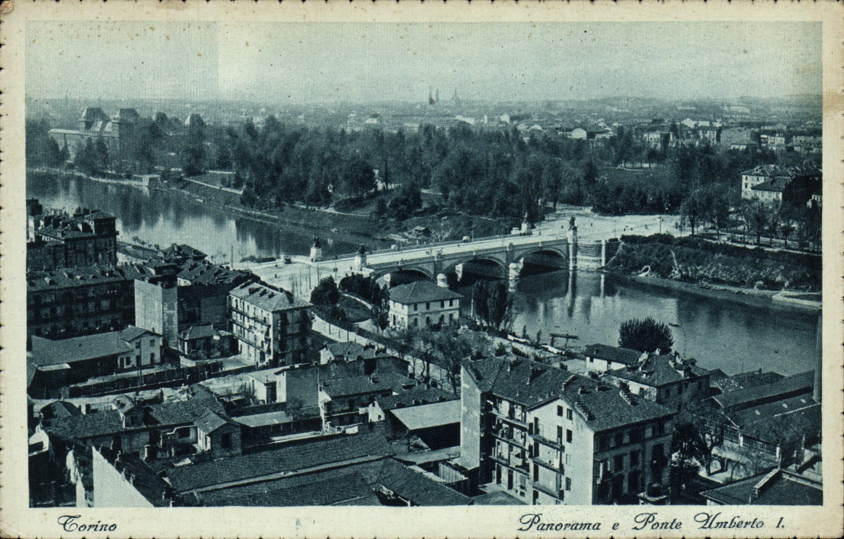 CPA Torino Panorama e Ponte Umberto I