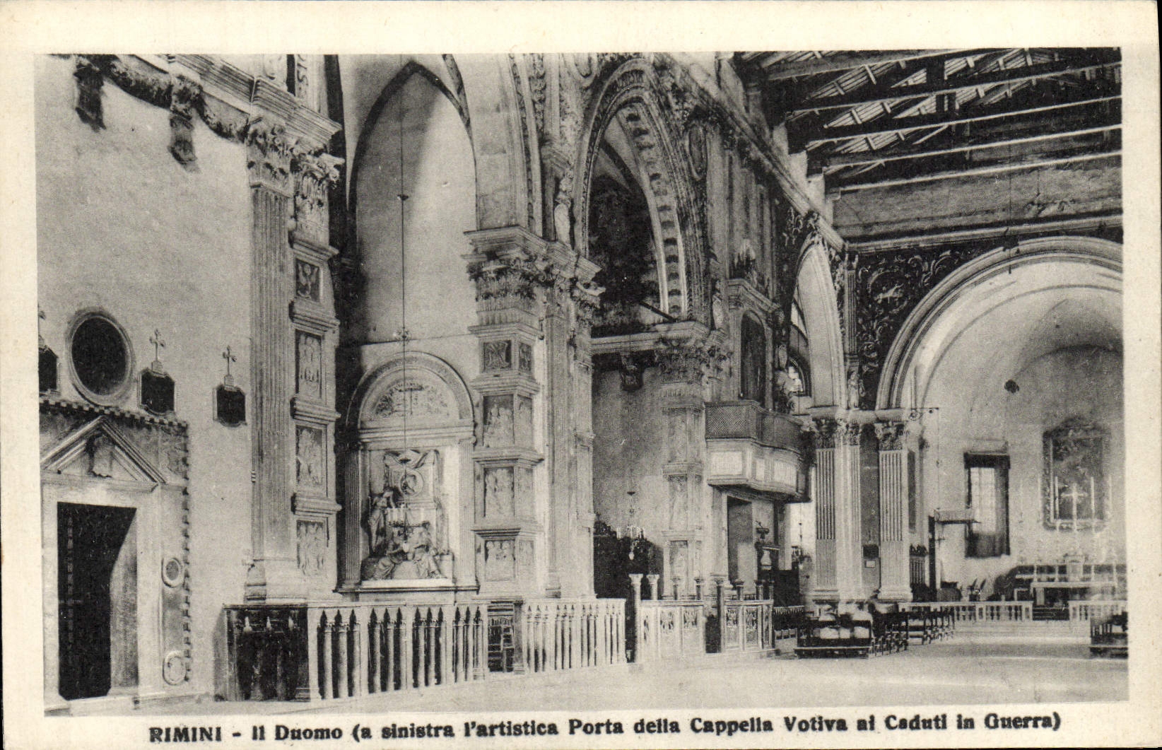 VINTAGE POSTCARD Rimini It Duomo
