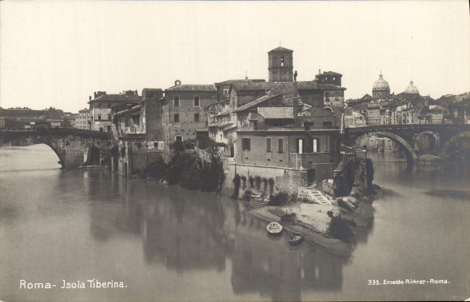 POSTAL Tiberina aislado Roma de la VENDIMIA