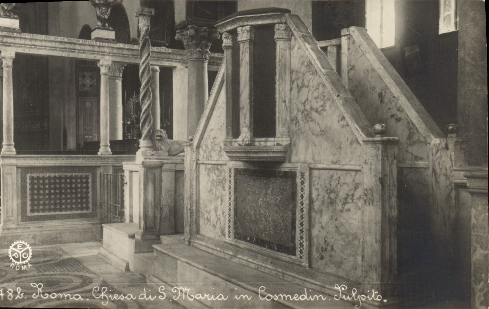 CPA Roma Chiesa di S Maria in Cosmedin Pulpito