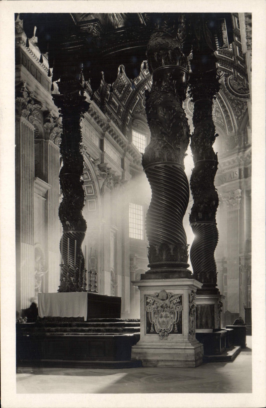 POSTAL Roma Basilica di S Pedro Tabernaclo del Bernini Dettaglio de la VENDIMIA