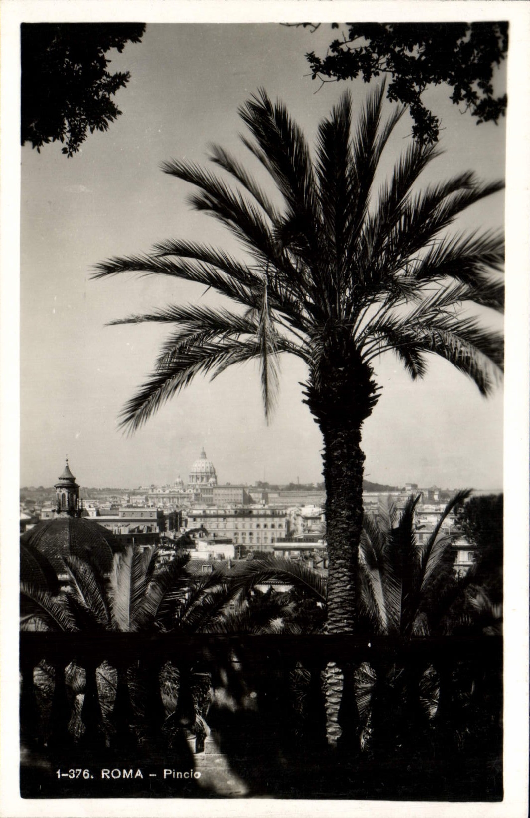 POSTAL Roma Pincio de la VENDIMIA