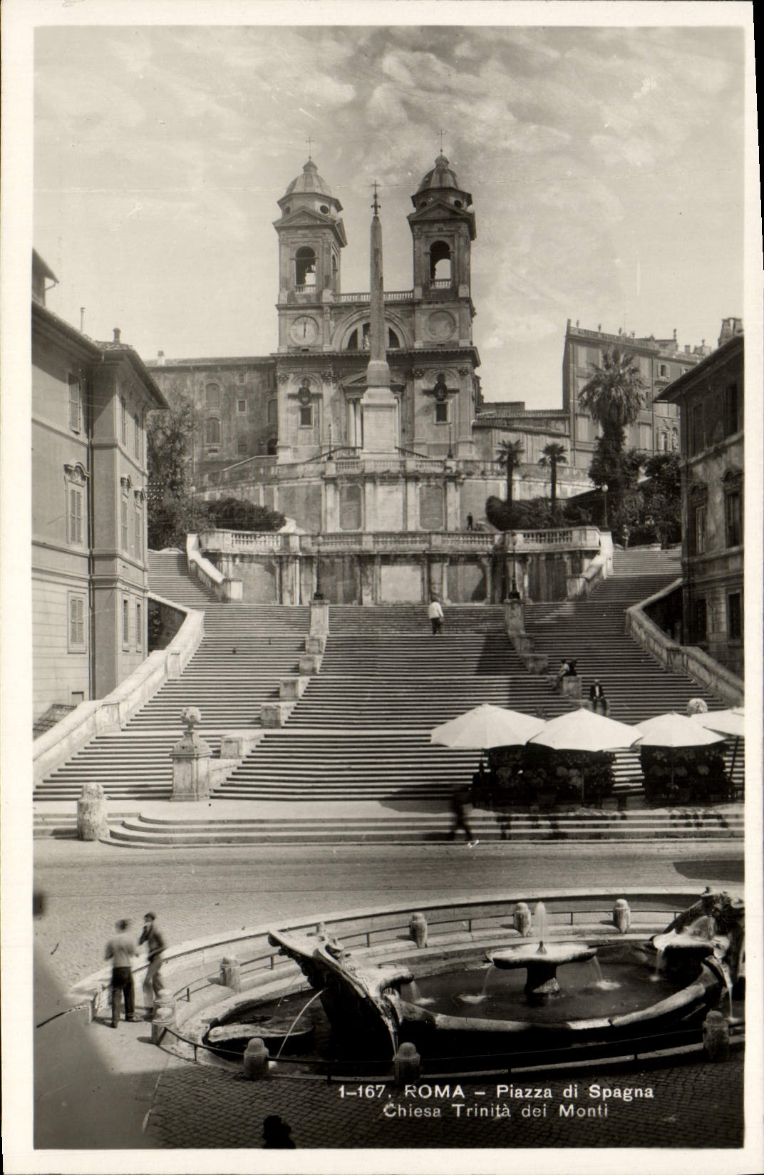 Dei Monti de Roma Palazzo di Spagna Chiesa Trinita de la POSTAL de la VENDIMIA