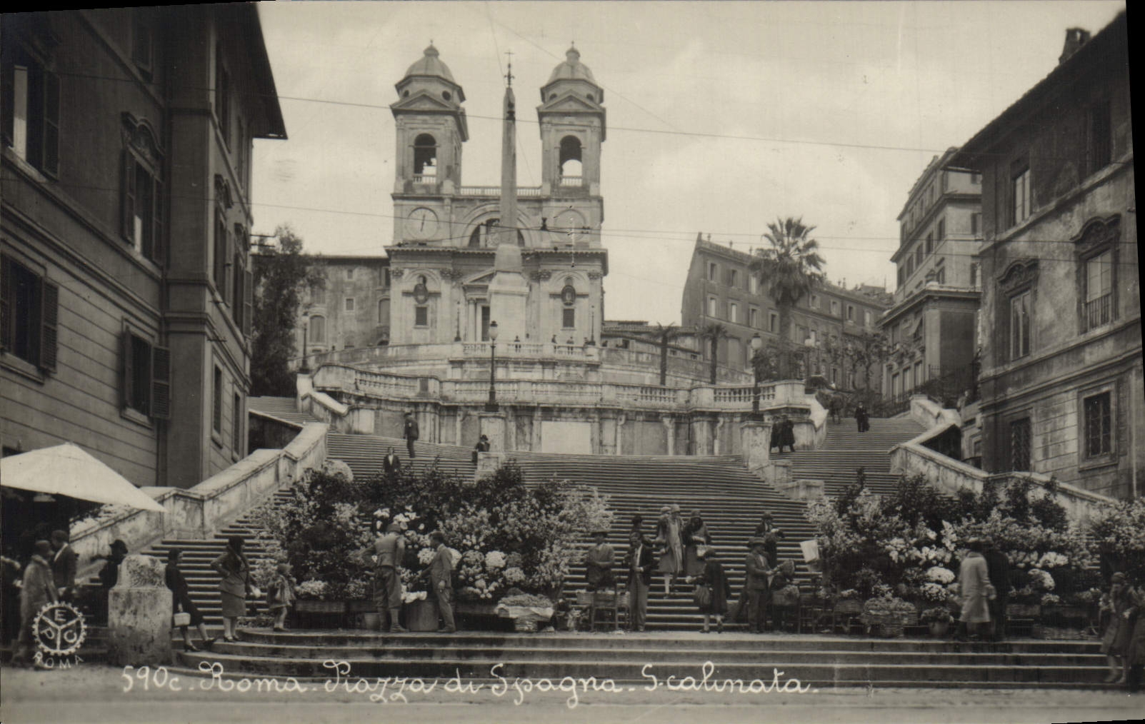 POSTAL Roma Palazzo di Spagna de la VENDIMIA (vista hermosa)