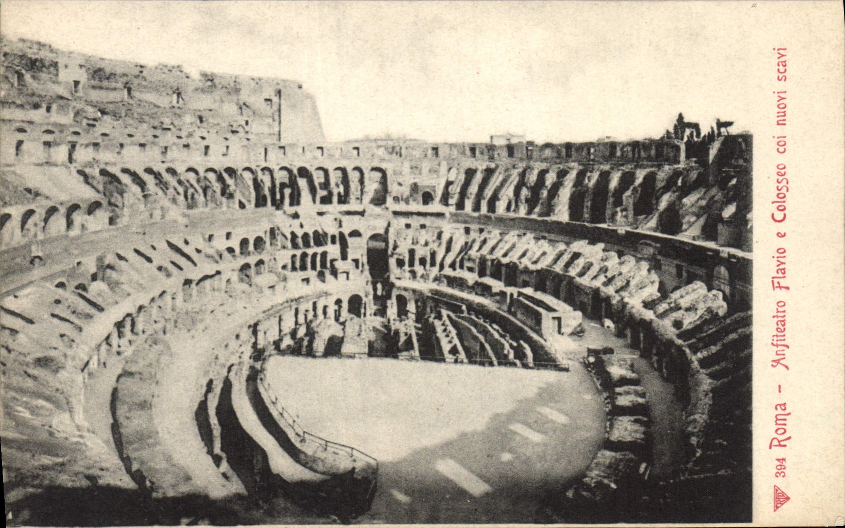 CPA Roma Anfiteairo Flavio e Colosseo Coi Nuovi Scavi