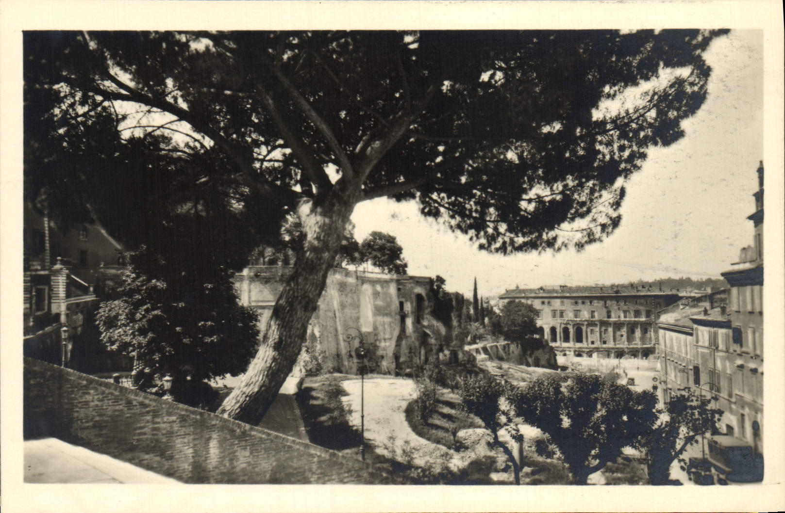 POSTAL Roma Vedute del Campidoglio Back Rupe Tarpea ED de la VENDIMIA él Teatro Marcelo