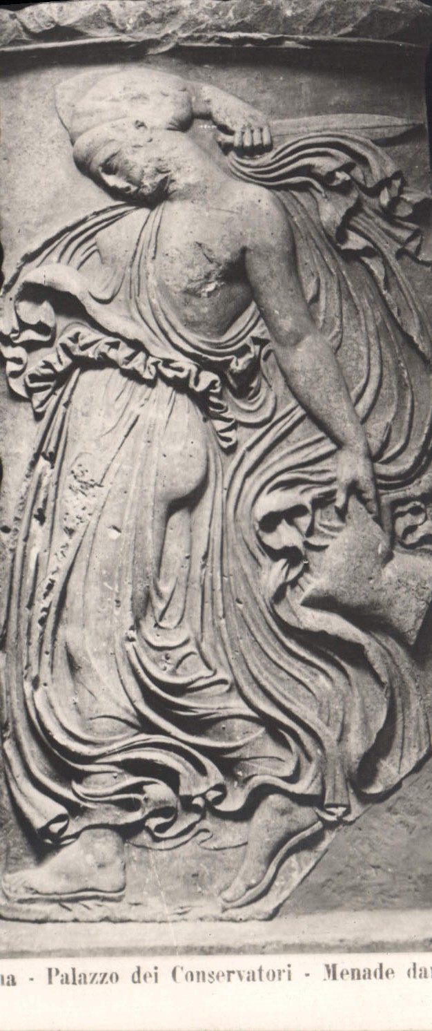 VINTAGE POSTCARD Palazzo dei Conservatori Menade danzante