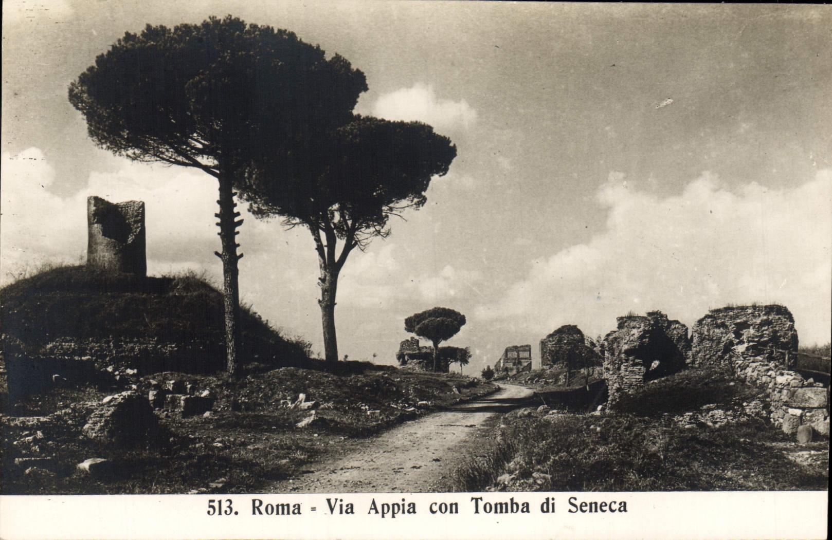 POSTAL Roma de la VENDIMIA vía di Seneca de Appia Con Fell