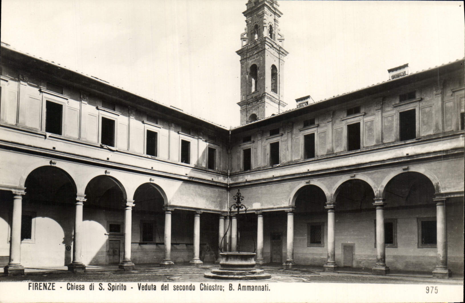 CPA Firenze Chiese di Spirite Veduta del Seconde Chiostro B Ammannnati