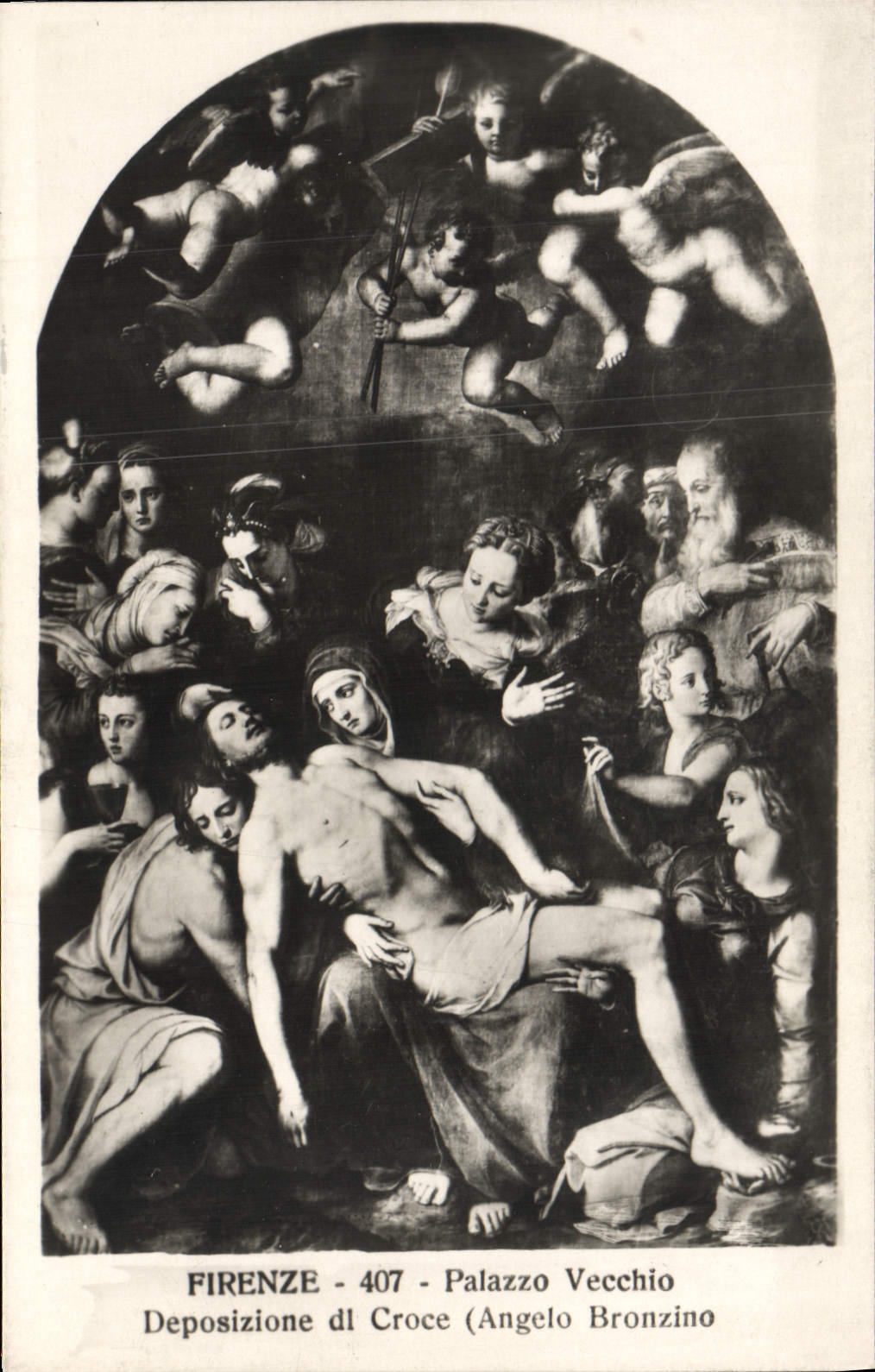 CPA Firenze Palazzo Vecchio Deposizione di Croce Angelo Bronzino